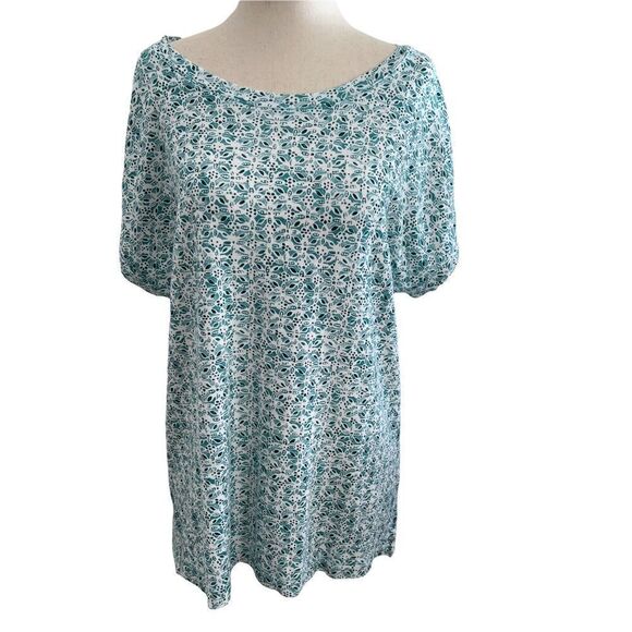 Orvis Boho Print Short Sleeve T Shirt Cotton Stretch Large - Picture 1 of 9